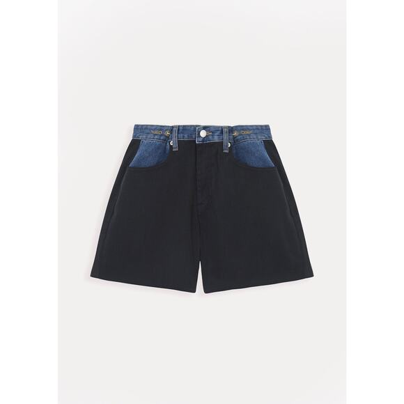 The Frankie Shop Layla Contrast Denim Shorts - XS - Picture 1 of 8